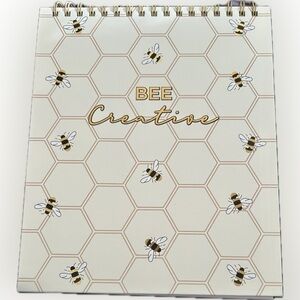 Bee Creative Chunky Gold Spiral Hardcover Notebook Sketchbook & Journal